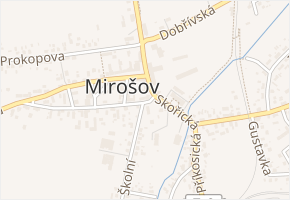 Školní v obci Mirošov - mapa ulice