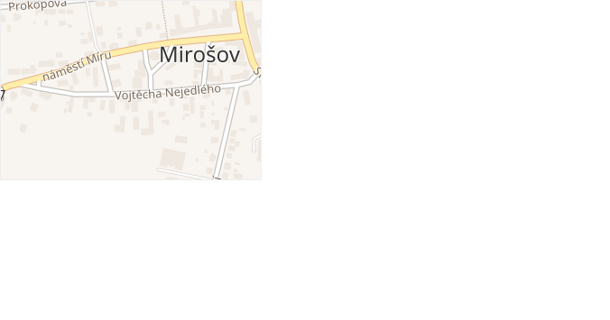 Vojtěcha Nejedlého v obci Mirošov - mapa ulice