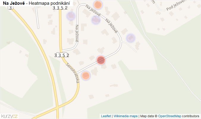 Mapa Na Ježově - Firmy v ulici.