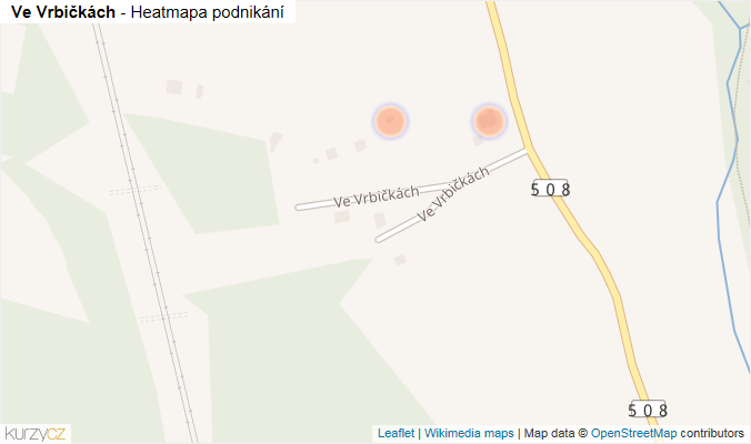 Mapa Ve Vrbičkách - Firmy v ulici.
