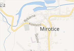 Kostelní v obci Mirotice - mapa ulice