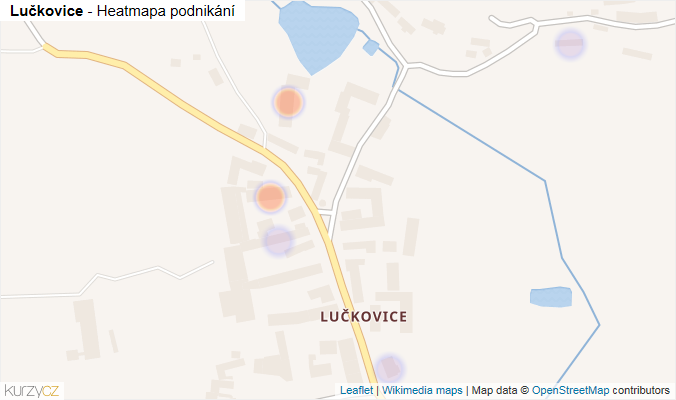 Mapa Lučkovice - Firmy v části obce.