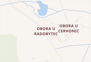 Obora u Radobytec v obci Mirotice - mapa části obce