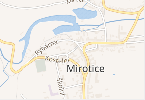 Ulička v obci Mirotice - mapa ulice