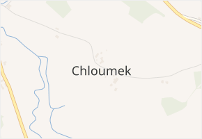 Chloumek v obci Mírová pod Kozákovem - mapa části obce