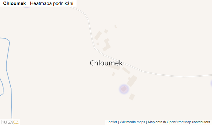 Mapa Chloumek - Firmy v části obce.