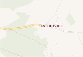 Kvítkovice v obci Mírová pod Kozákovem - mapa části obce