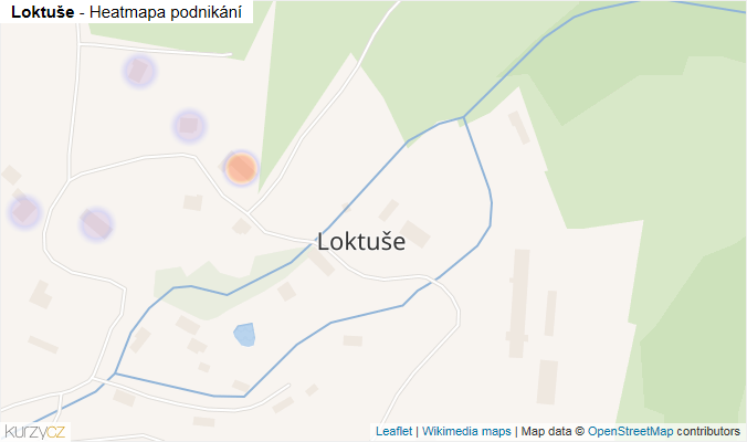 Mapa Loktuše - Firmy v části obce.