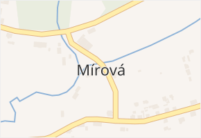 Mírová v obci Mírová - mapa části obce