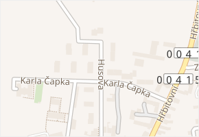 Husova v obci Mirovice - mapa ulice