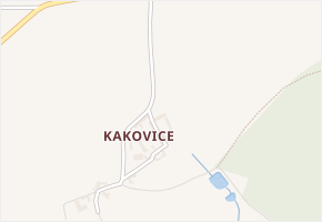 Kakovice v obci Mirovice - mapa části obce