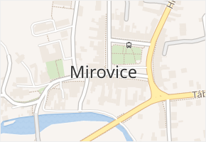 Mirovice v obci Mirovice - mapa části obce