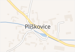 Plíškovice v obci Mirovice - mapa části obce