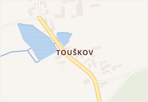 Touškov v obci Mirovice - mapa části obce
