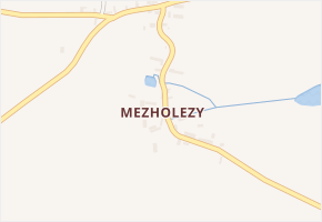 Mezholezy v obci Miskovice - mapa části obce