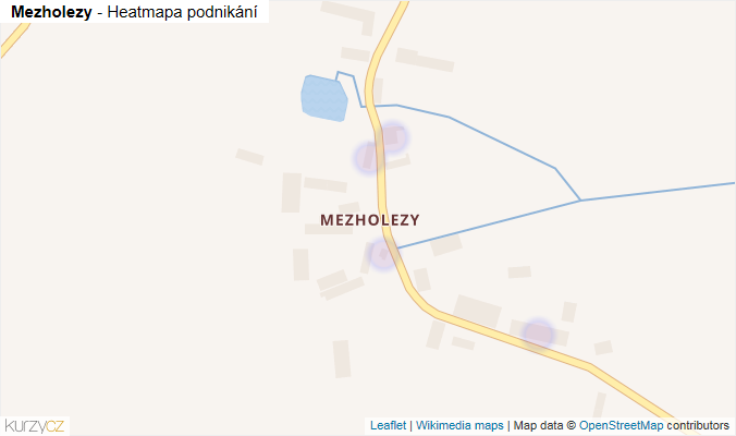 Mapa Mezholezy - Firmy v části obce.