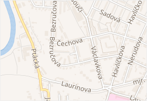 Arbesova v obci Mladá Boleslav - mapa ulice