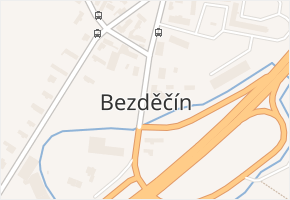 Bezděčín v obci Mladá Boleslav - mapa části obce