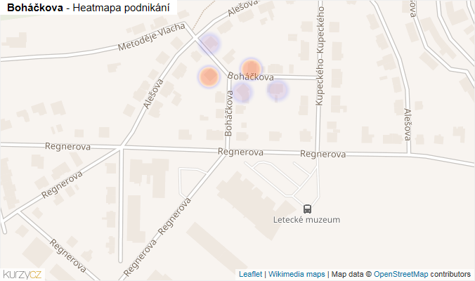 Mapa Boháčkova - Firmy v ulici.