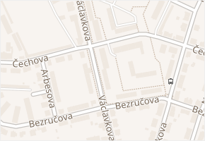 Čechova v obci Mladá Boleslav - mapa ulice