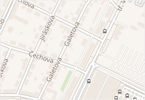 Galetova v obci Mladá Boleslav - mapa ulice