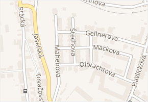Gellnerova v obci Mladá Boleslav - mapa ulice