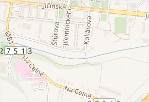 Hwiezdoslavova v obci Mladá Boleslav - mapa ulice