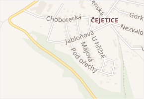 Jabloňová v obci Mladá Boleslav - mapa ulice