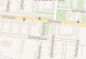 Jičínská v obci Mladá Boleslav - mapa ulice