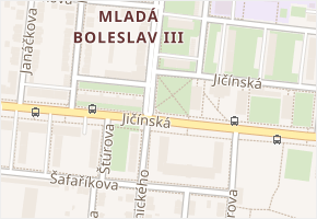Jilemnického v obci Mladá Boleslav - mapa ulice