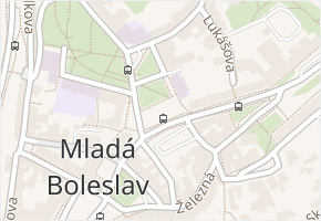 Komenského náměstí v obci Mladá Boleslav - mapa ulice