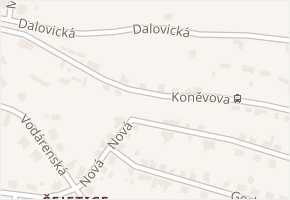 Koněvova v obci Mladá Boleslav - mapa ulice
