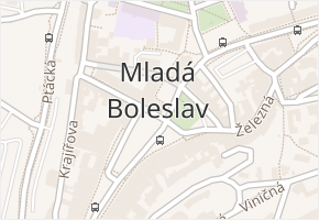 Mladá Boleslav I v obci Mladá Boleslav - mapa části obce