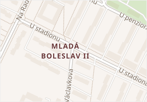 Mladá Boleslav II v obci Mladá Boleslav - mapa části obce