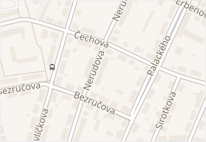 Nerudova v obci Mladá Boleslav - mapa ulice
