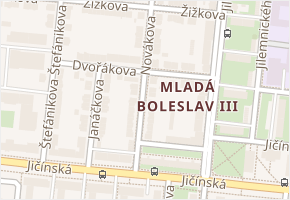 Novákova v obci Mladá Boleslav - mapa ulice