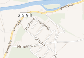 Parková v obci Mladá Boleslav - mapa ulice