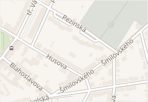 Pezinská v obci Mladá Boleslav - mapa ulice