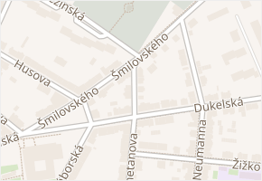 Šmilovského v obci Mladá Boleslav - mapa ulice
