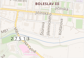 Štúrova v obci Mladá Boleslav - mapa ulice