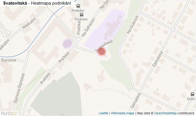 Mapa Svatovítská - Firmy v ulici.
