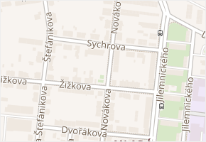 Sychrova v obci Mladá Boleslav - mapa ulice