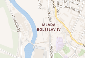 U Jizery v obci Mladá Boleslav - mapa ulice