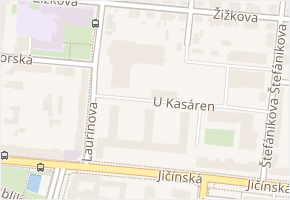U Kasáren v obci Mladá Boleslav - mapa ulice