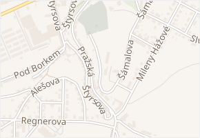 U Židovského hřbitova v obci Mladá Boleslav - mapa ulice