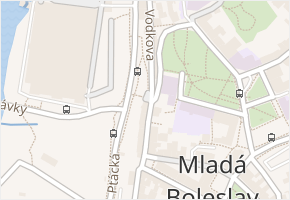 Vodkova v obci Mladá Boleslav - mapa ulice
