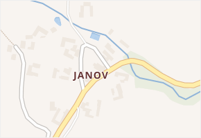 Janov v obci Mladá Vožice - mapa části obce