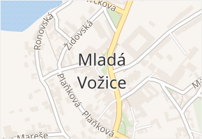 Mladá Vožice v obci Mladá Vožice - mapa části obce
