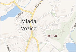 Morávkovo náměstí v obci Mladá Vožice - mapa ulice