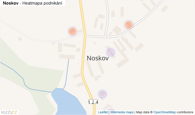 Mapa Noskov - Firmy v části obce.